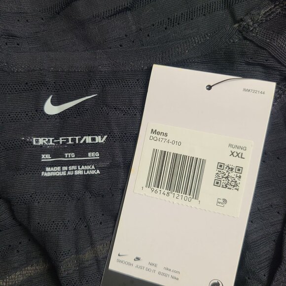 Nike Dri-Fit Run Division Pinnacle Tank DQ4774-010 Size XXL Black - Picture 3 of 4